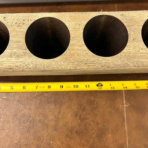 Rustic Wooden Candle Holder - Picture 2 of 3